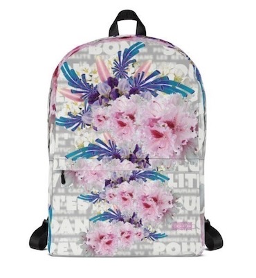 Pink Flowers Back Pack-Tata Christiane